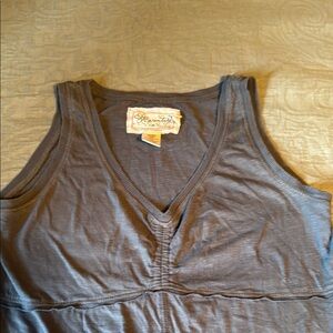 Aventura Brown Ruched Sleeveless Dress